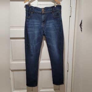 C’esttoi Jeans Women’s Size 16W–18W (2X) Blue Stretch Skinny Jeans Pre-Loved